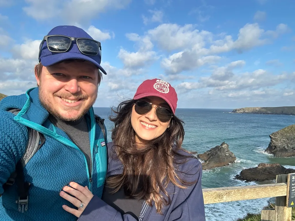 Bruna and I in Cornwall